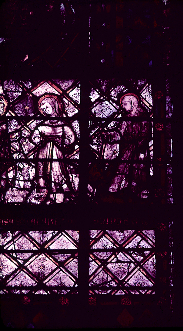 Transept south, wall west, bay 1