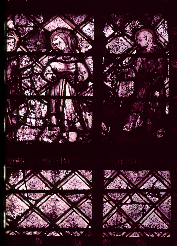 Transept south, wall west, bay 1