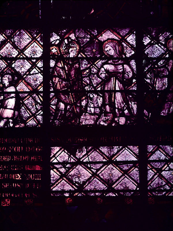 Transept south, wall west, bay 1