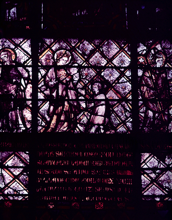 Transept south, wall west, bay 1