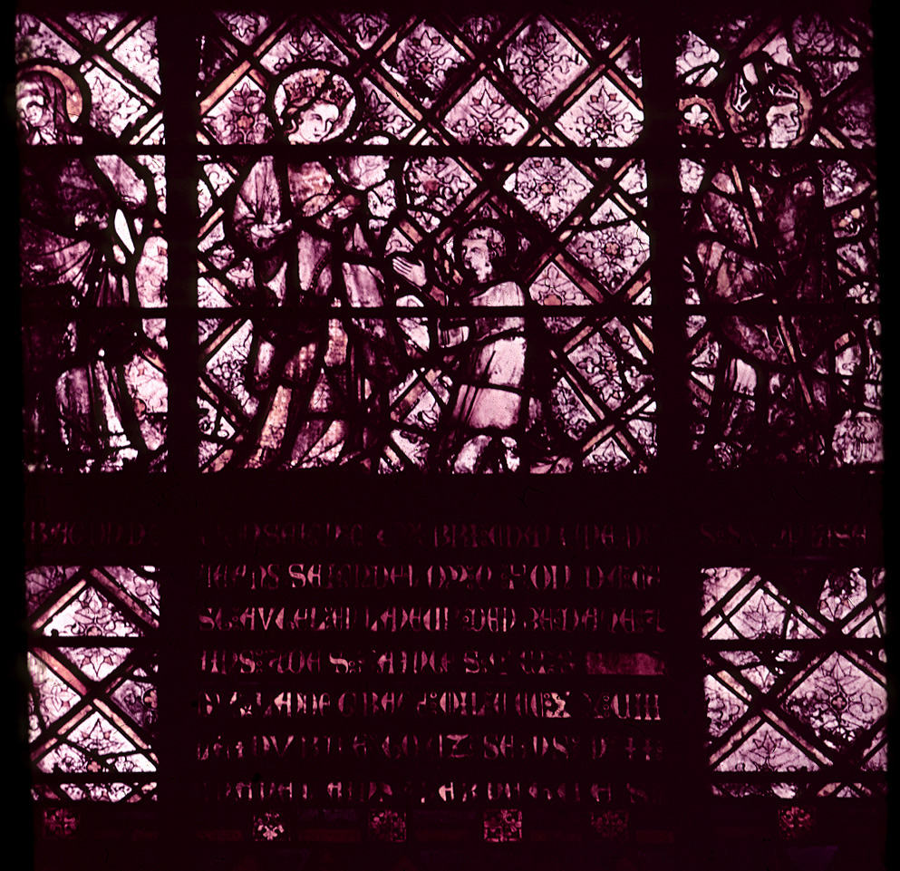 Transept south, wall west, bay 1