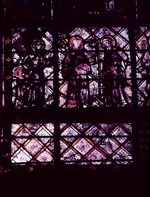 Transept south, wall west, bay 1