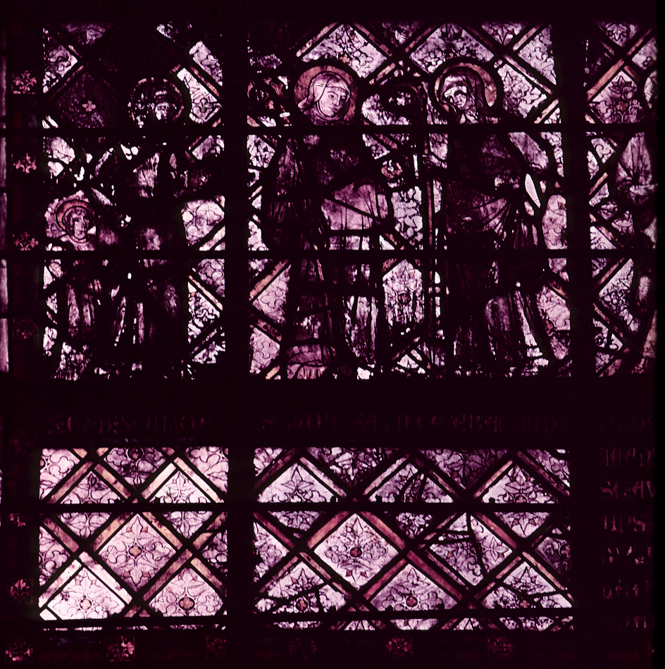 Transept south, wall west, bay 1