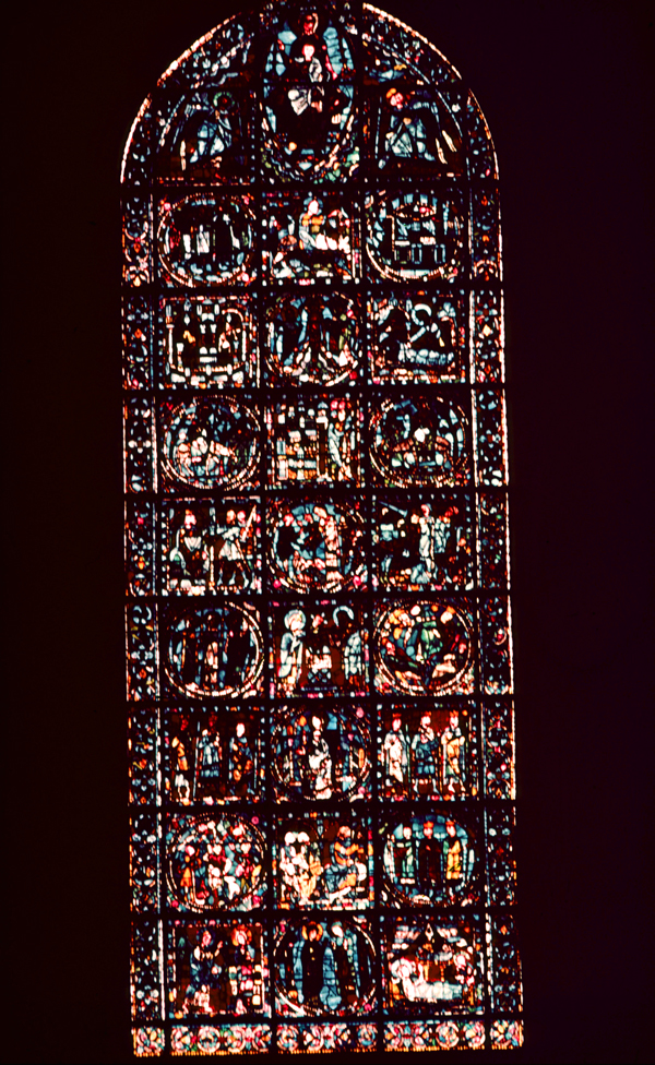 Nave, wall west, window, central