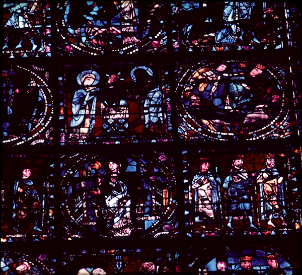 Nave, wall west, window, central