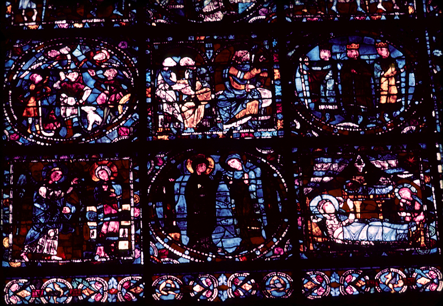 Nave, wall west, window, central
