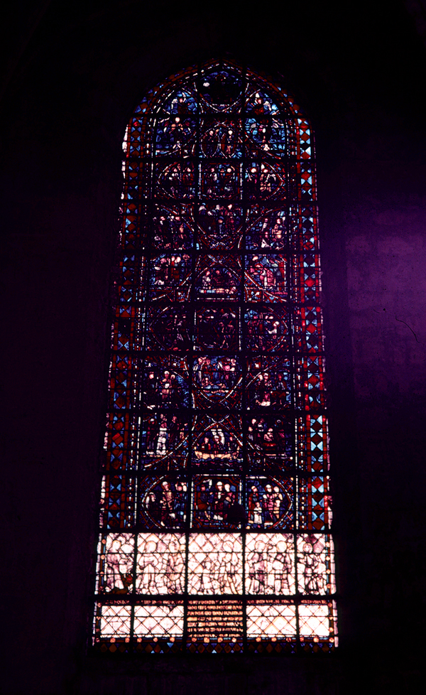 Transept south, wall west, bay 1