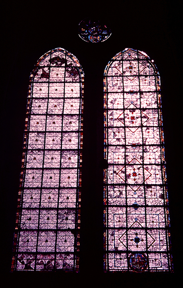 Choir, wall north, bay 3