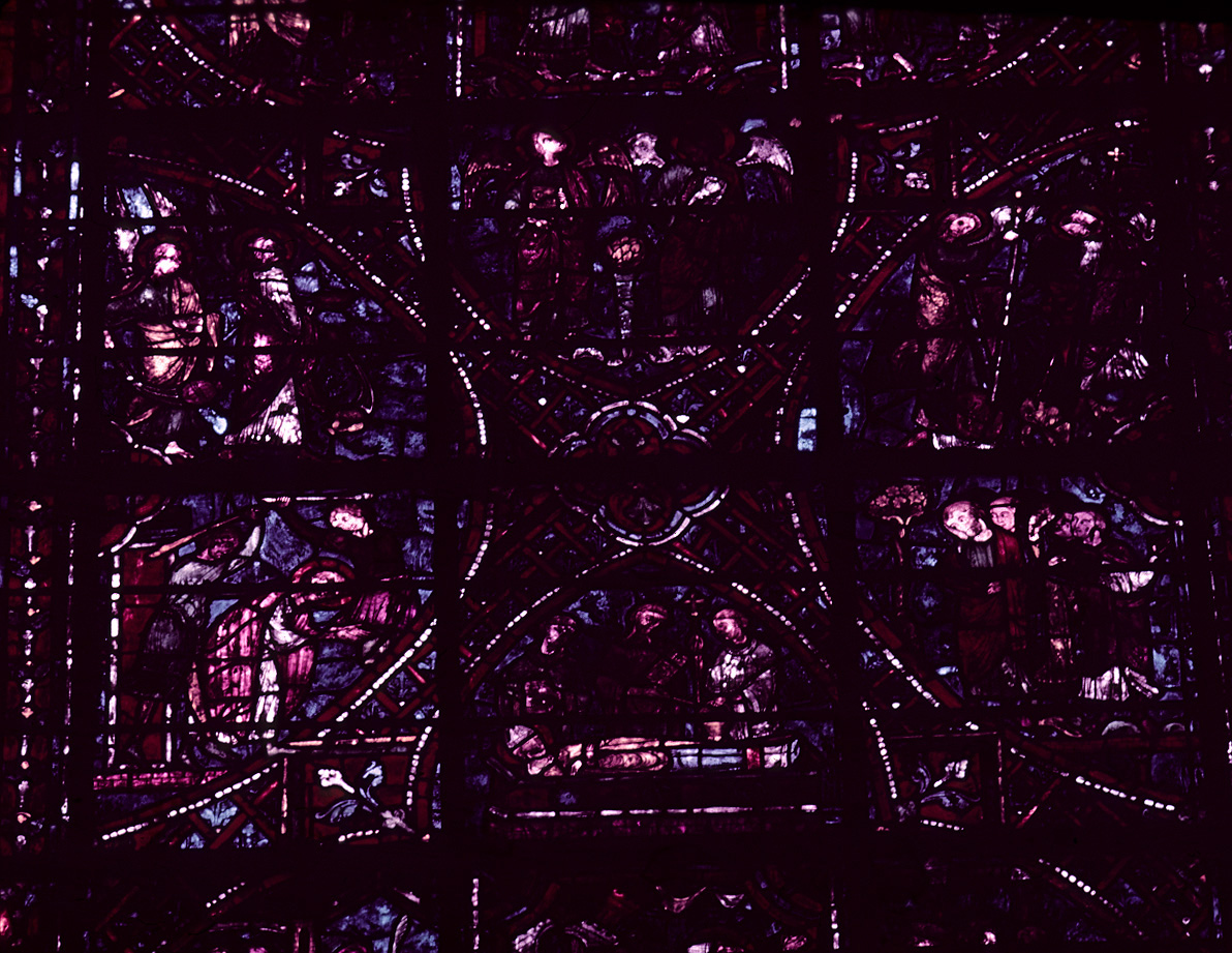 Transept south, wall west, bay 1