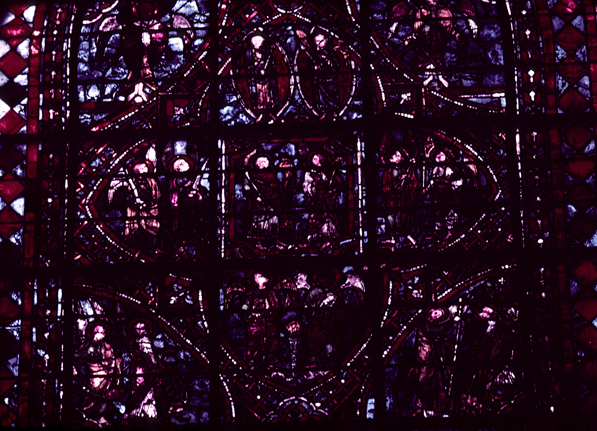 Transept south, wall west, bay 1