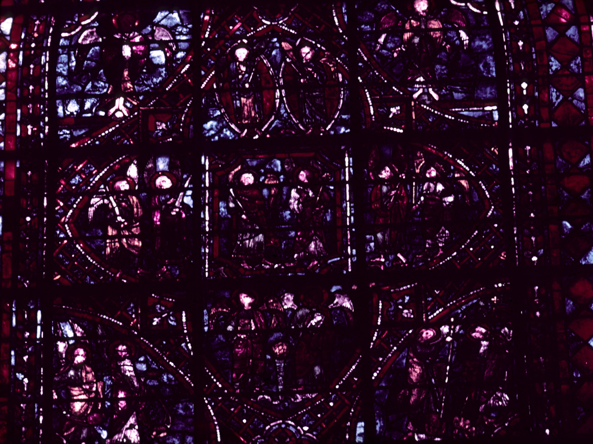 Transept south, wall west, bay 1