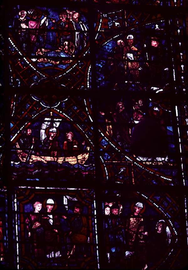 Transept south, wall west, bay 1