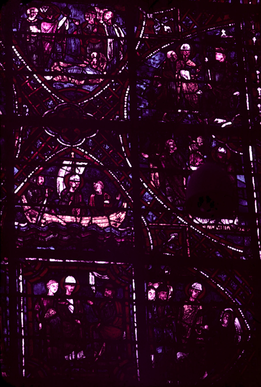 Transept south, wall west, bay 1
