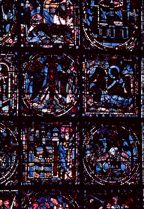 Nave, wall west, window, central