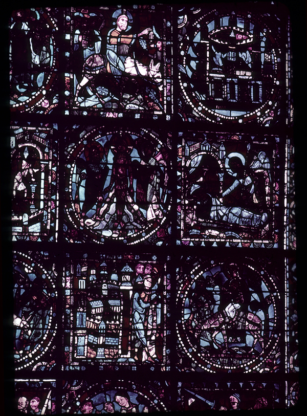 Nave, wall west, window, central