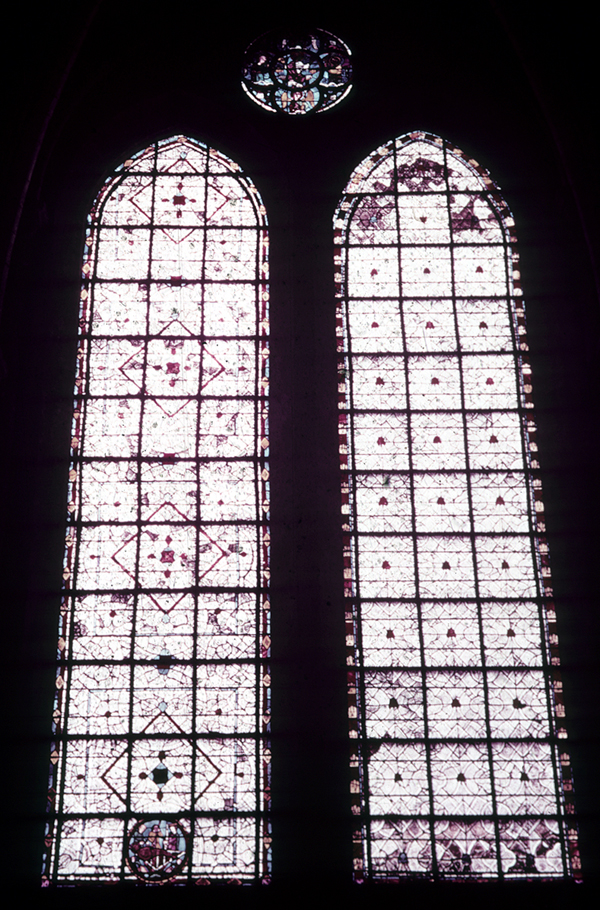Choir, wall north, bay 3