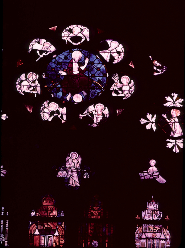 Chapel, St.-Piat, window 1, rose