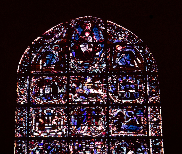 Nave, wall west, window, central