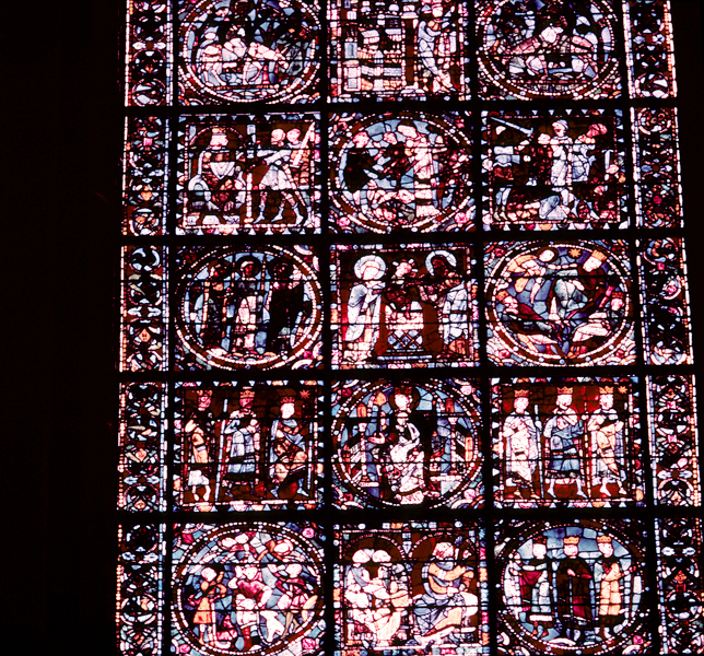 Nave, wall west, window, central