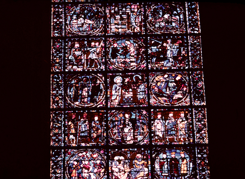 Nave, wall west, window, central
