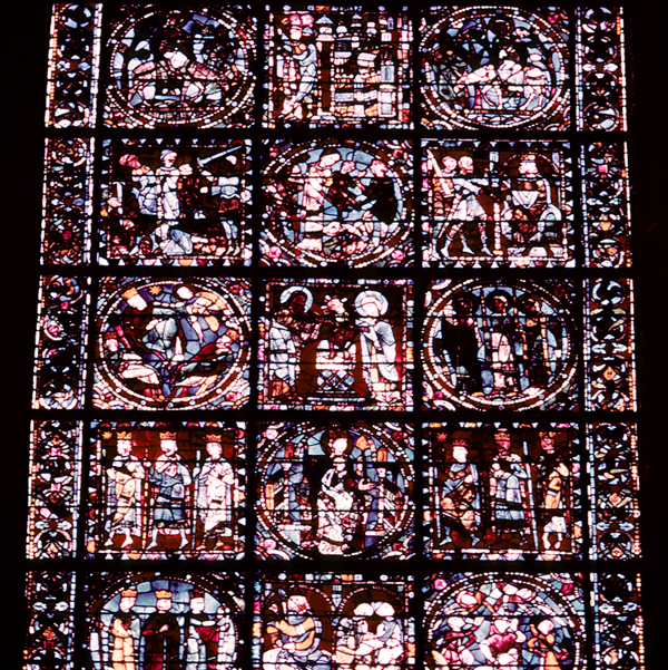 Nave, wall west, window, central