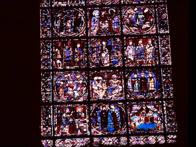 Nave, wall west, window, central