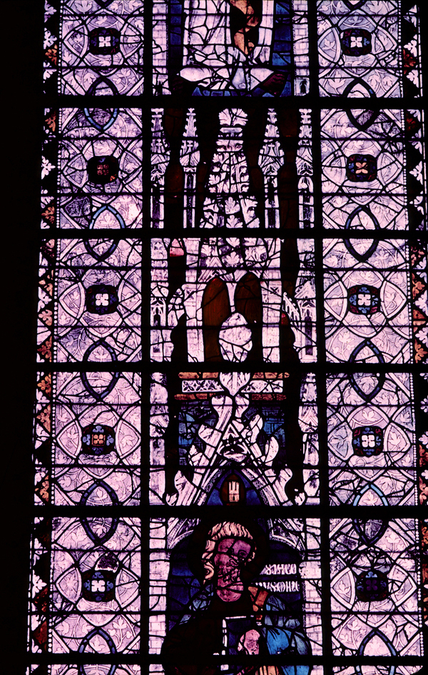 Nave, north clerestory, bay 1, window, section A2