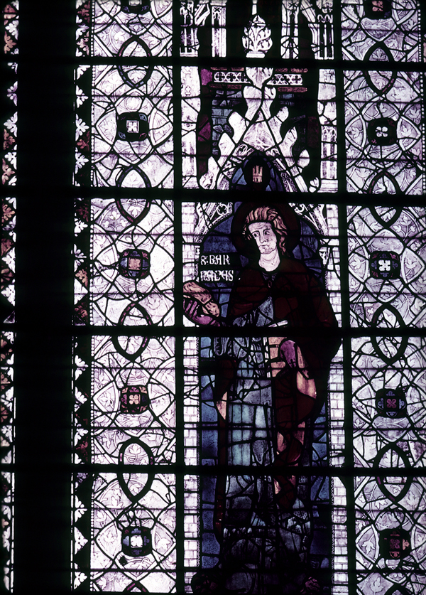 Nave, north clerestory, bay 1, window, section B1
