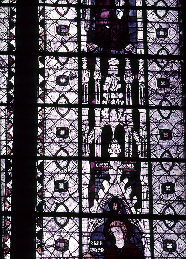 Nave, north clerestory, bay 1, window, section B2