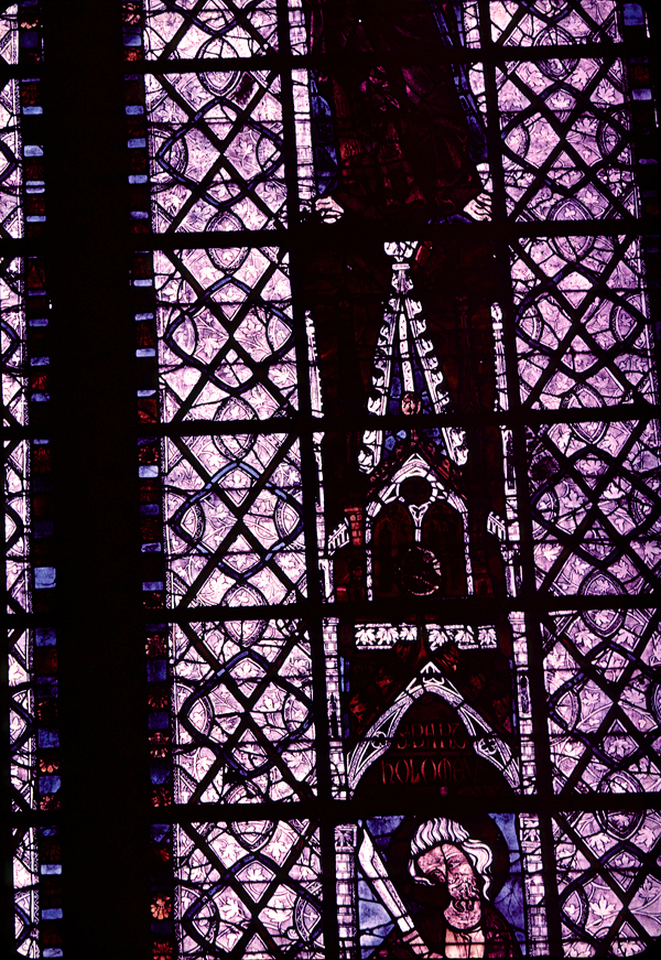 Nave, north clerestory, bay 3, window, section B2