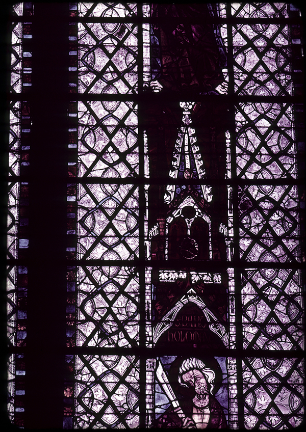 Nave, north clerestory, bay 3, window, section B2