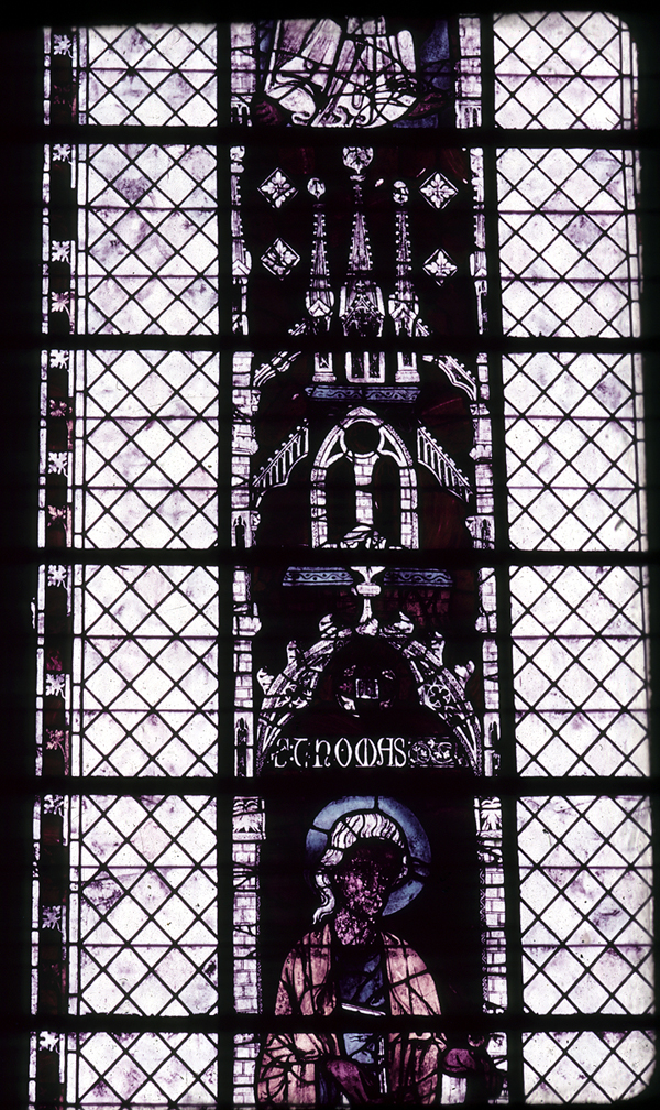 Nave, north clerestory, bay 5, window, section A2