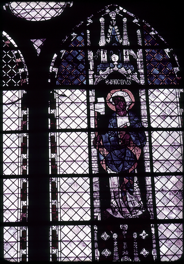 Nave, north clerestory, bay 5, window, section B3