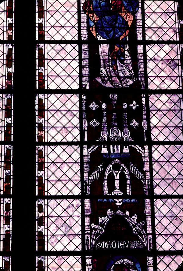 Nave, north clerestory, bay 5, window, section B2