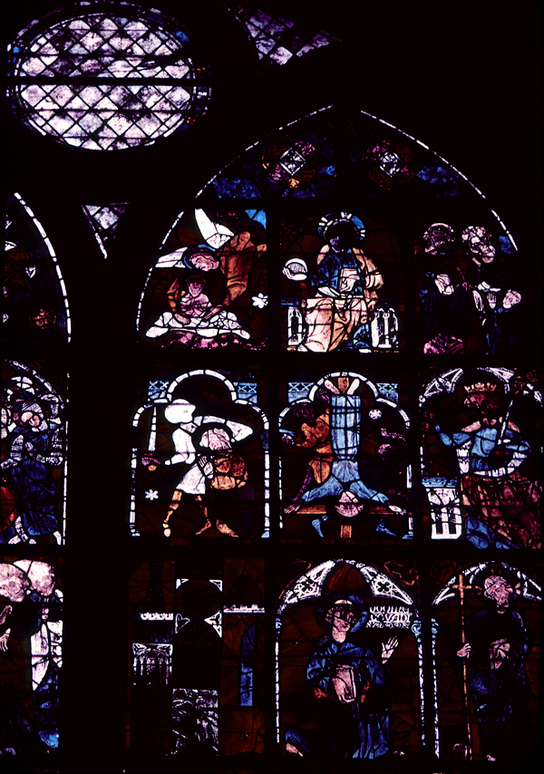 Nave, north clerestory, bay 4, window, section B3