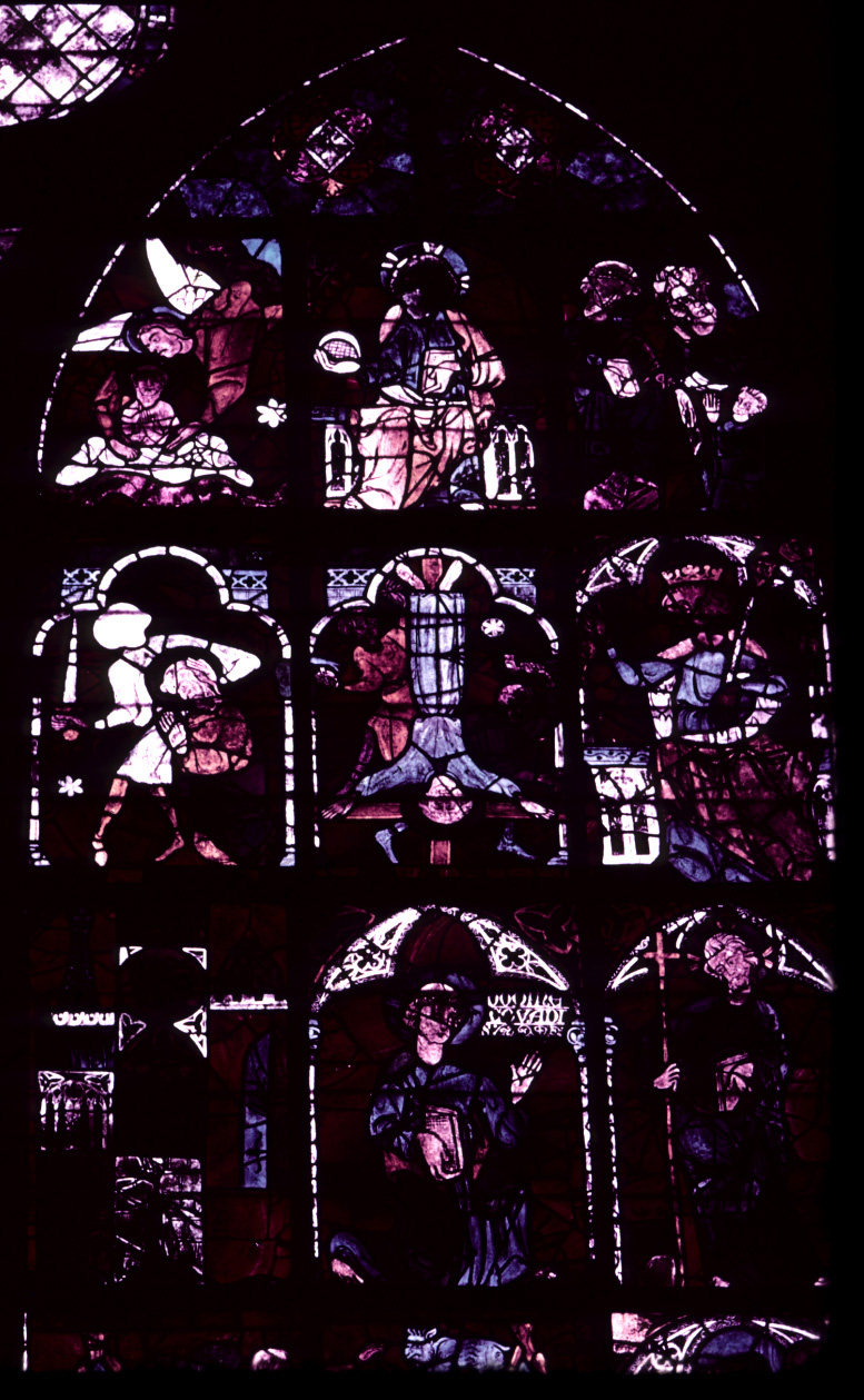 Nave, north clerestory, bay 4, window, section B3