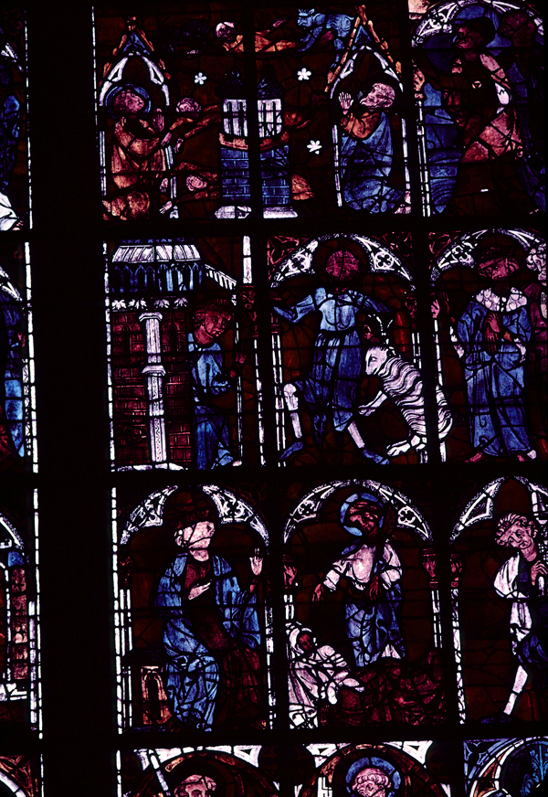 Nave, north clerestory, bay 4, window, section B2