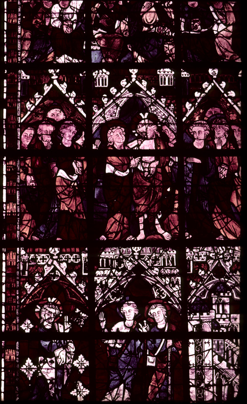 Nave, north clerestory, bay 6, window, section B1