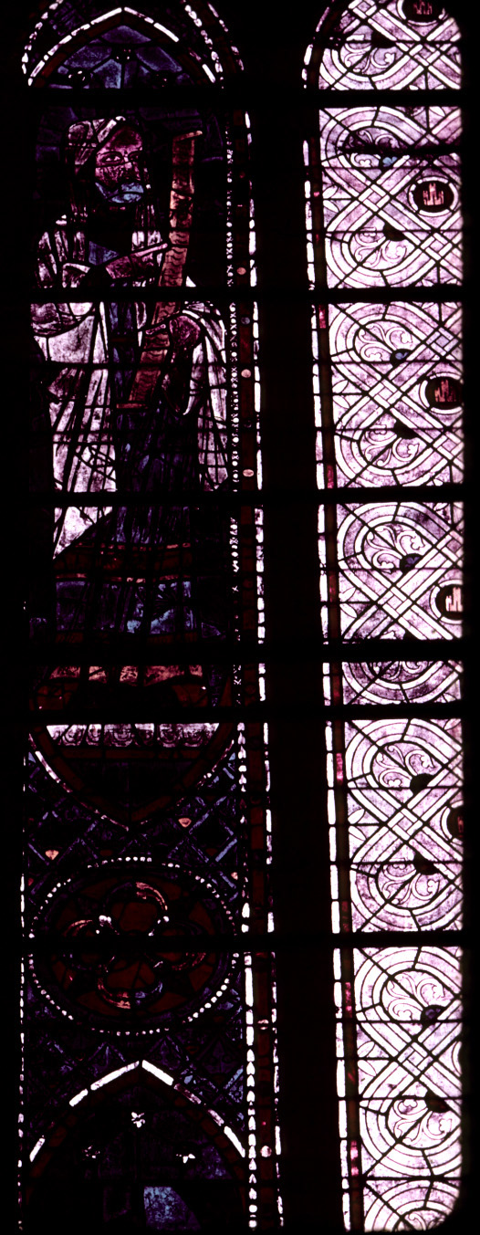 Choir, north clerestory, bay 1, window, section A2