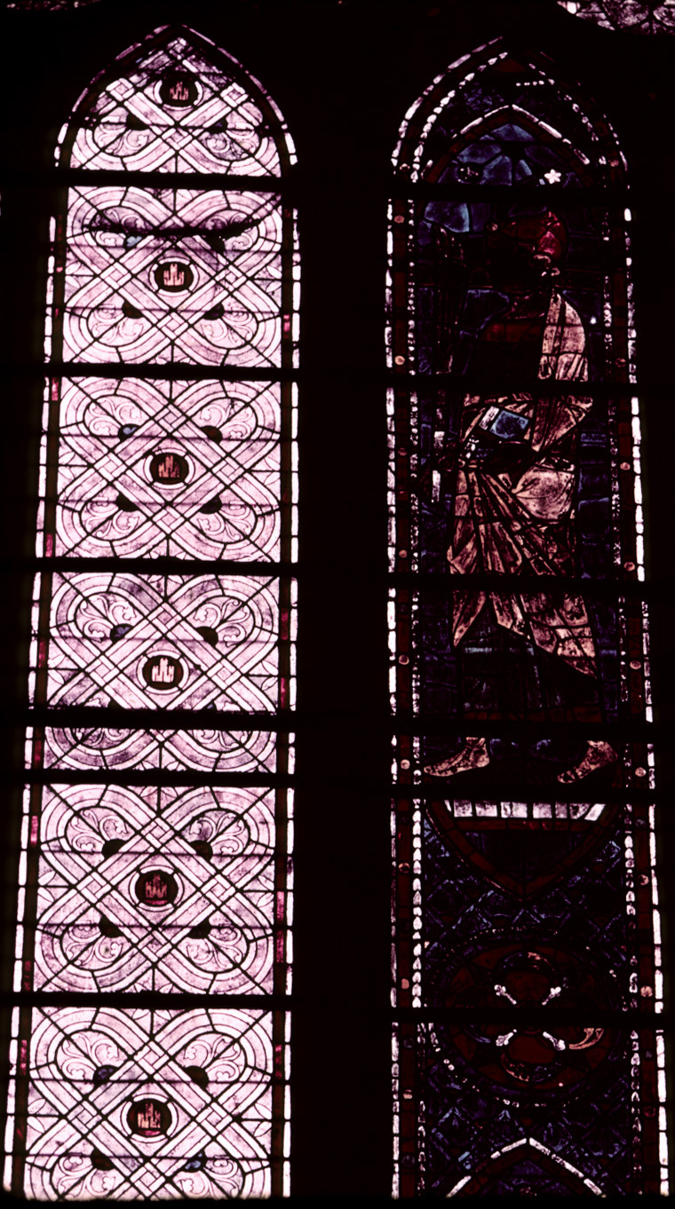 Choir, north clerestory, bay 1, window, section C2