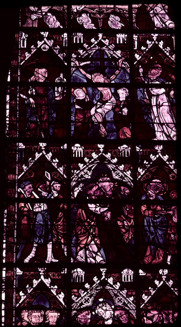 Nave, north clerestory, bay 6, window, section A2