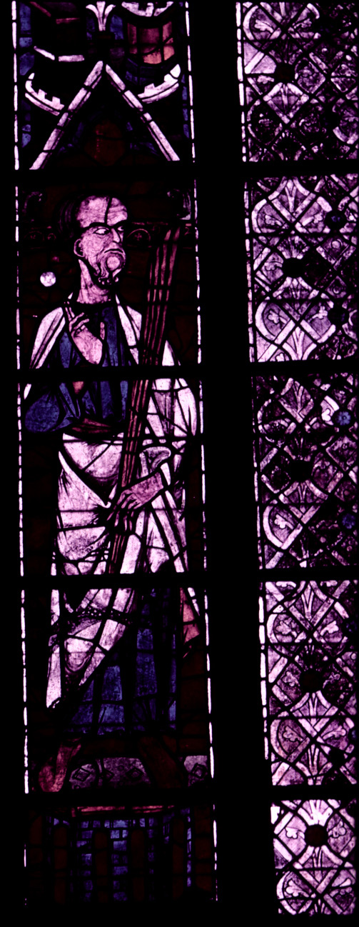 Choir, north clerestory, bay 2, window, section A1