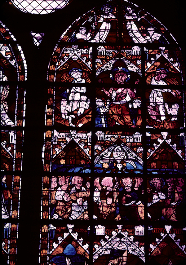 Nave, north clerestory, bay 6, window, section B3