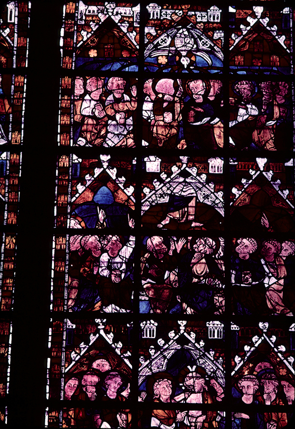 Nave, north clerestory, bay 6, window, section B2
