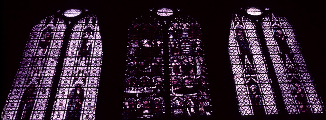 Nave, north clerestory, bays 1-3, windows
