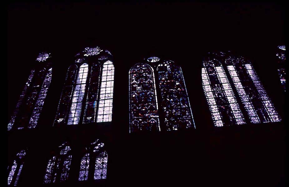 Choir and nave, clerestory, windows
