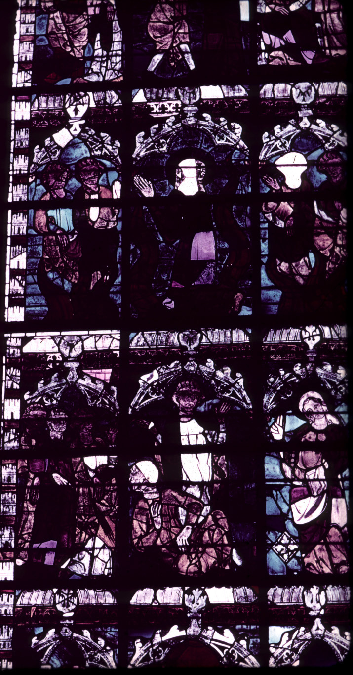 Nave, south clerestory, bay 5, window, section B2