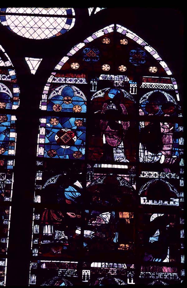Nave, south clerestory, bay 3, window, section B3