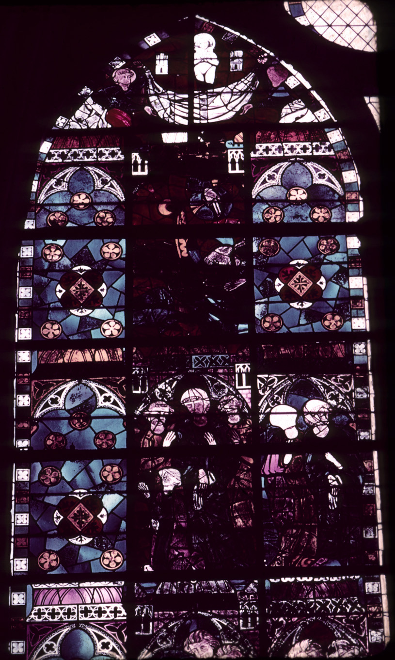 Nave, south clerestory, bay 3, window, section A3