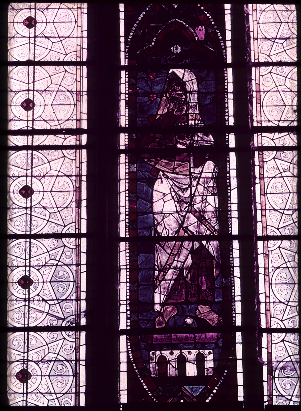 Choir, south clerestory, bay 1, window, section C1